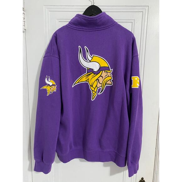 Minnesota Vikings 1/4-Zip Sweatshirt Size XL - Picture 7 of 9